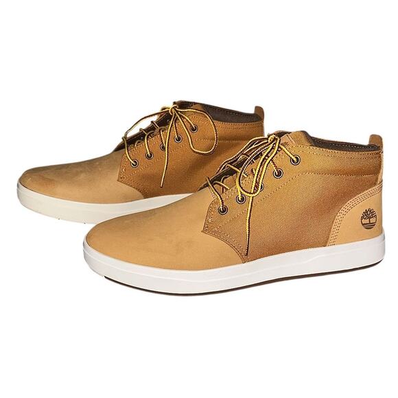 Timberland Davis Square Chukka Leather & Fabric Sneaker Boots 10 - Picture 4 of 10